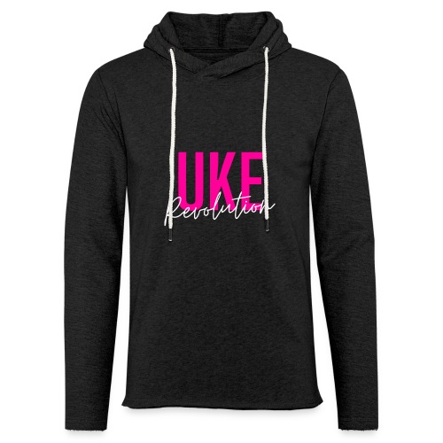 Front Only Pink Uke Revolution Name Logo - Sweat-shirt à capuche léger unisexe