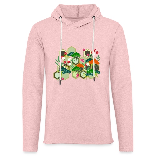 Jardin mural fleuri - Sweat-shirt à capuche léger unisexe