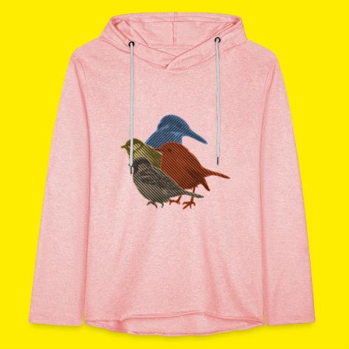 Vogelverzameling in line-art - Lichte hoodie uniseks