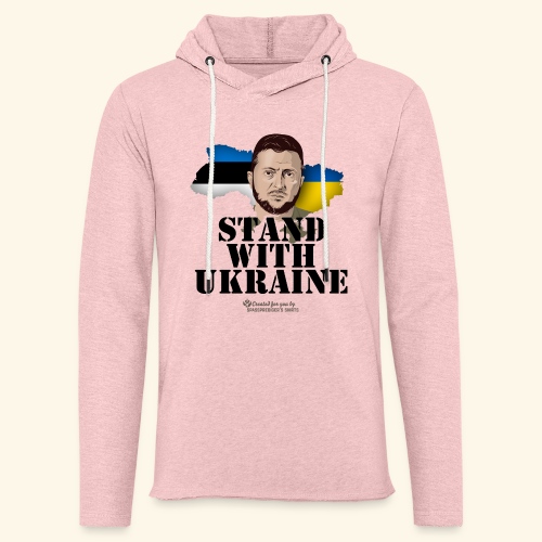 Selenskyj T-Shirt Estland Stand with Ukraine - Leichtes Kapuzensweatshirt Unisex