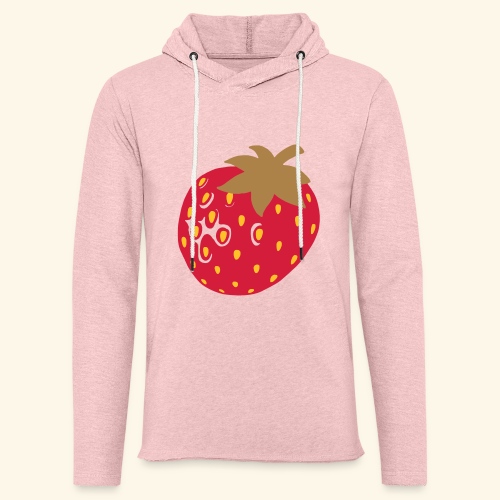 Erdbeere - Leichtes Kapuzensweatshirt Unisex