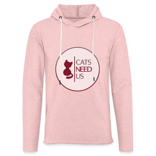 Logo Cats Need Us - Leichtes Kapuzensweatshirt Unisex