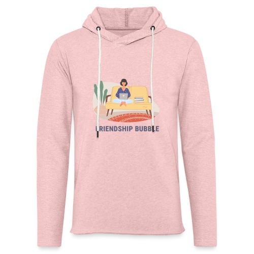 Friendship bubble yellow couch - Lichte hoodie uniseks