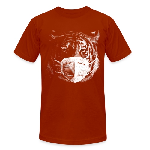 Tiger mit Maske - Unisex Tri-Blend T-Shirt von Bella + Canvas