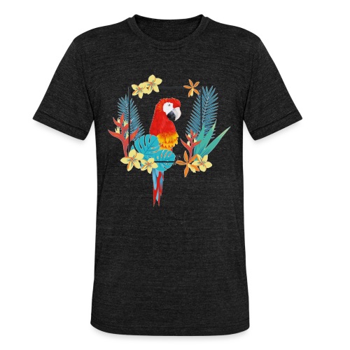 Papagei - Unisex Tri-Blend T-Shirt von Bella + Canvas