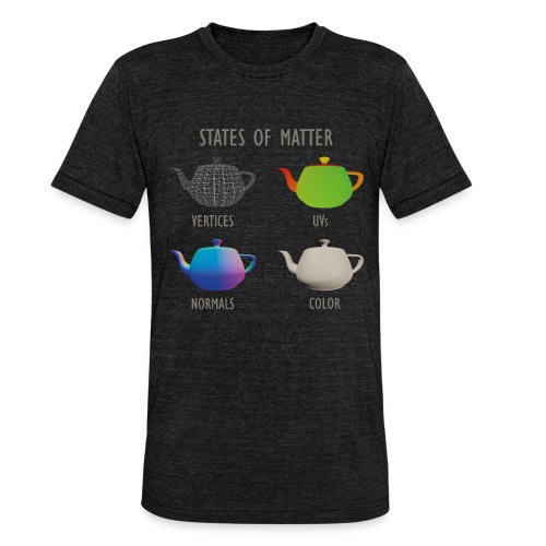 States of matter, 3D edition - T-shirt chiné Bella + Canvas Unisexe