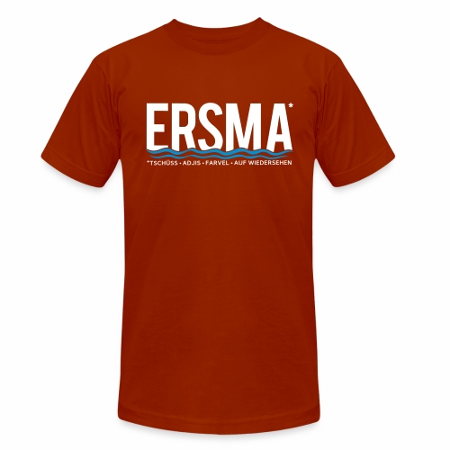 ERSMA - Tschüss, Adjis, Farvel und Auf Wiedersehen - Unisex Tri-Blend T-Shirt von Bella + Canvas