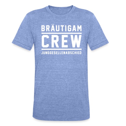 Bräutigam Crew Junggesellenabschied - Unisex Tri-Blend T-Shirt von Bella + Canvas