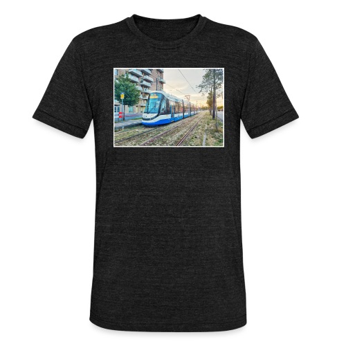 Tram in Diemen Sniep - Uniseks tri-blend T-shirt van Bella + Canvas