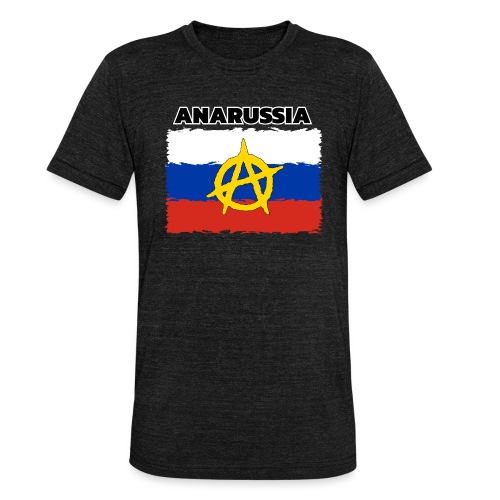 Anarussia Russia Flag Anarchy - Unisex Tri-Blend T-Shirt von Bella + Canvas