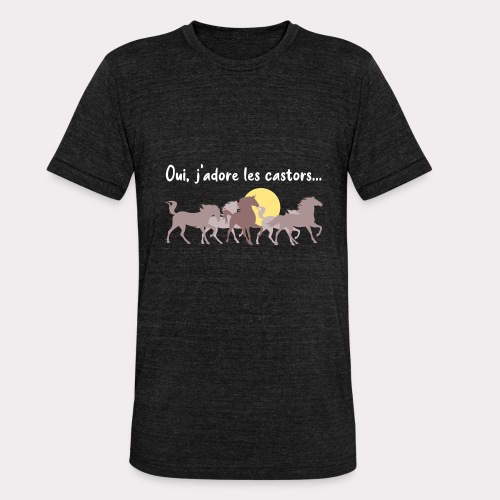 Humour cheval - T-shirt chiné Bella + Canvas Unisexe