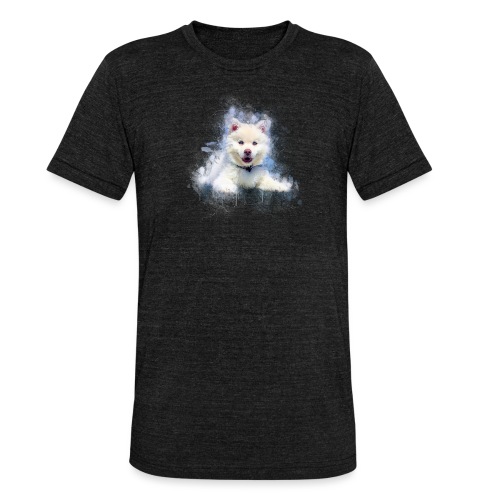 Husky sibérien Blanc chiot mignon -by- Wyll-Fryd - T-shirt chiné Bella + Canvas Unisexe