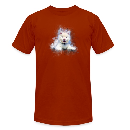 Husky sibérien Blanc chiot mignon -by- Wyll-Fryd - T-shirt chiné Bella + Canvas Unisexe