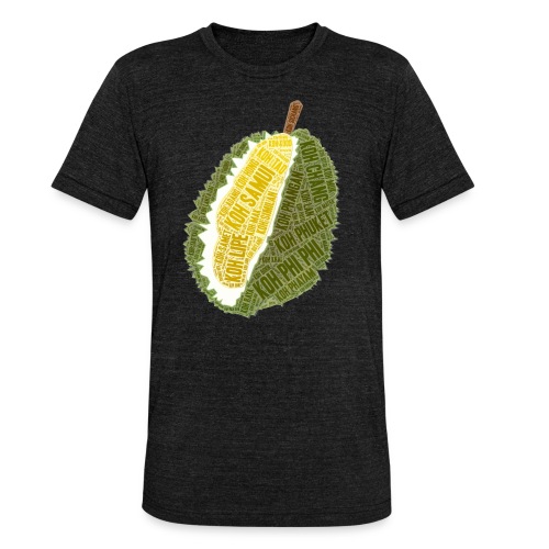Durian Stinkfrucht Thailand Urlaub Thai Inseln - Unisex Tri-Blend T-Shirt von Bella + Canvas