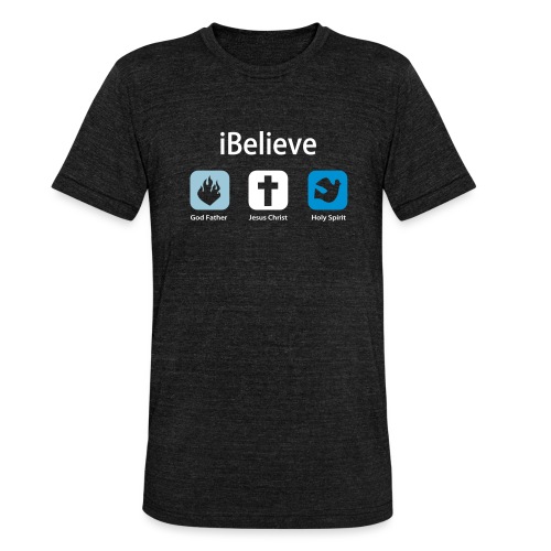 iBelieve - Jesus Shirt (UK) - Unisex Tri-Blend T-Shirt von Bella + Canvas