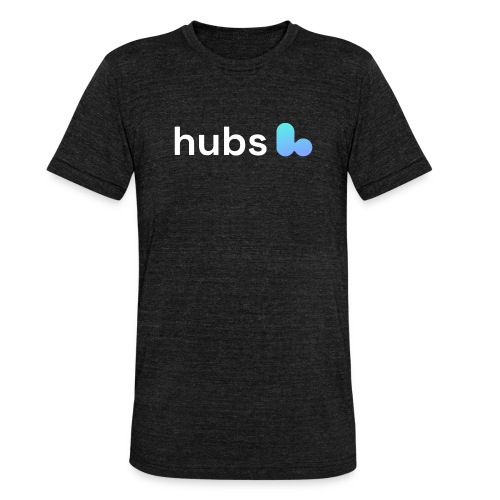 Hubs Logo White - Unisex Tri-Blend T-Shirt by Bella + Canvas