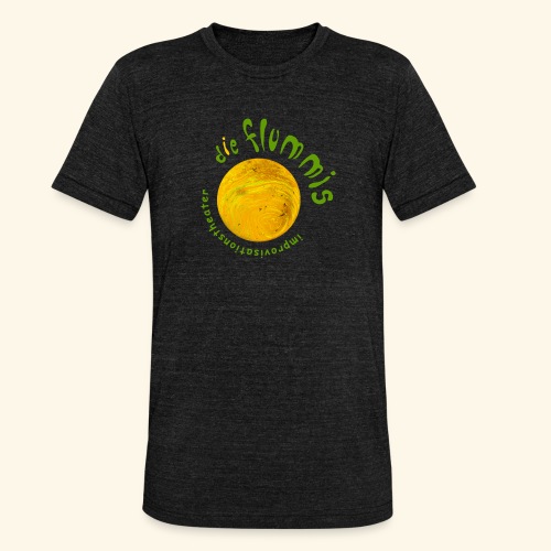 Flummi Logo rund gelb - Unisex Tri-Blend T-Shirt von Bella + Canvas