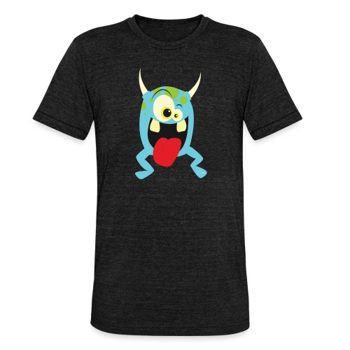 Monster blue - Uniseks tri-blend T-shirt van Bella + Canvas