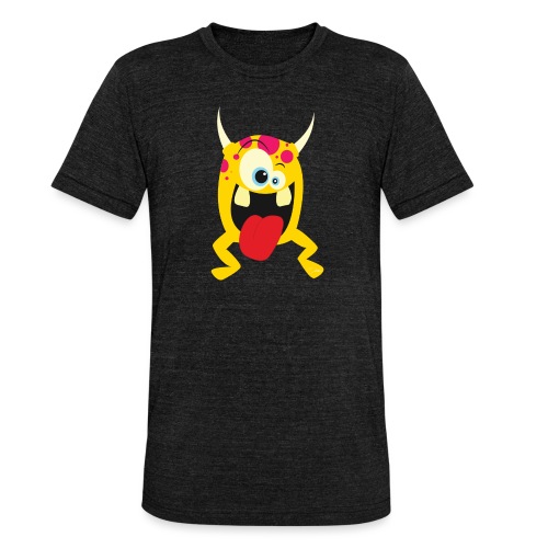 Monster Yellow - Uniseks tri-blend T-shirt van Bella + Canvas