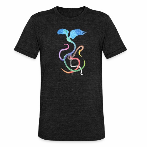 Gracious - Vogel-Regenbogen Himmel Tinte - Unisex Tri-Blend T-Shirt von Bella + Canvas