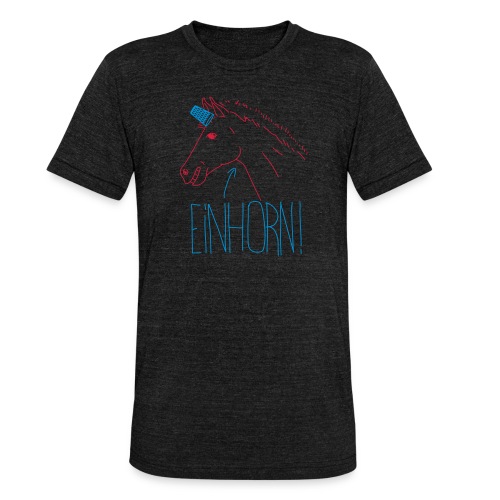 Einhorn - Unisex Tri-Blend T-Shirt von Bella + Canvas