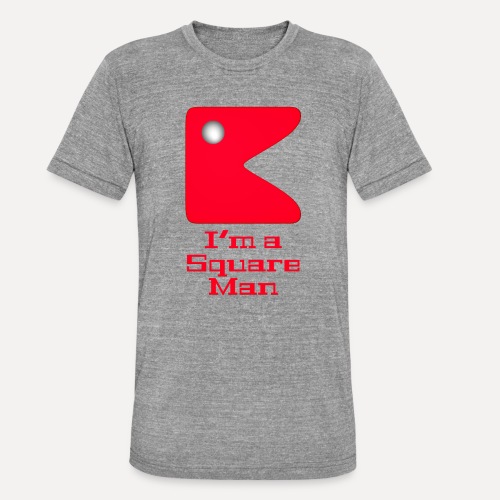 Square man red - Unisex Tri-Blend T-Shirt by Bella + Canvas