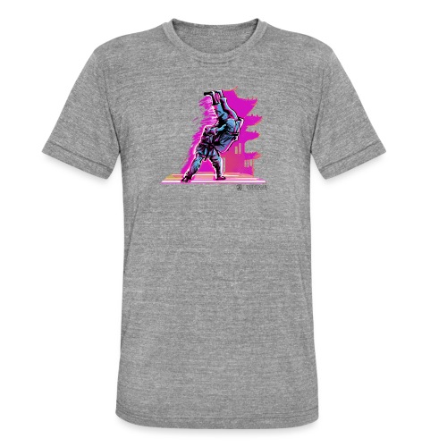 Neon Throw - Uniseks tri-blend T-shirt van Bella + Canvas