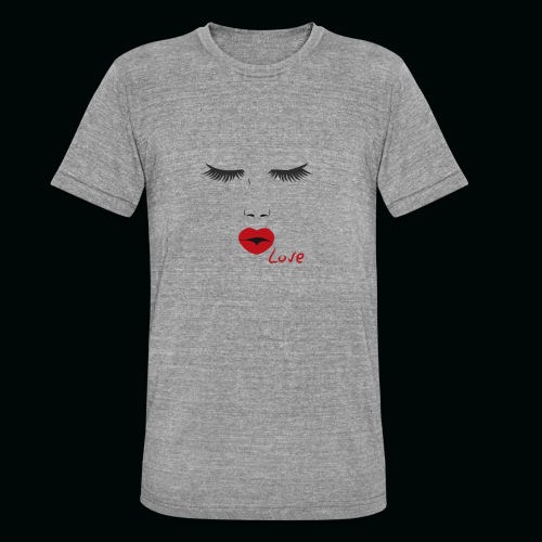 LOVE - Camiseta Tri-Blend unisex de Bella + Canvas