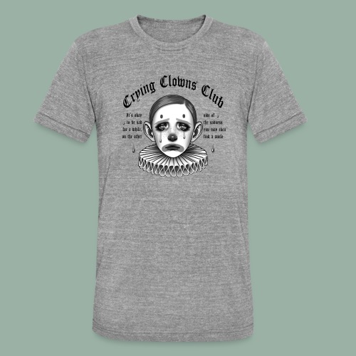 Crying Clowns Club - Black text - Unisex tri-blend T-shirt fra Bella + Canvas