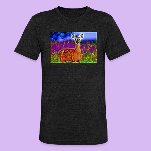 Cerbiatto con magici effetti - Maglietta unisex tri-blend di Bella + Canvas
