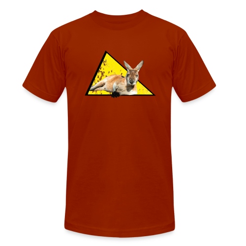 Australien: Cooles Känguru relaxed in einem Schild - Unisex Tri-Blend T-Shirt von Bella + Canvas