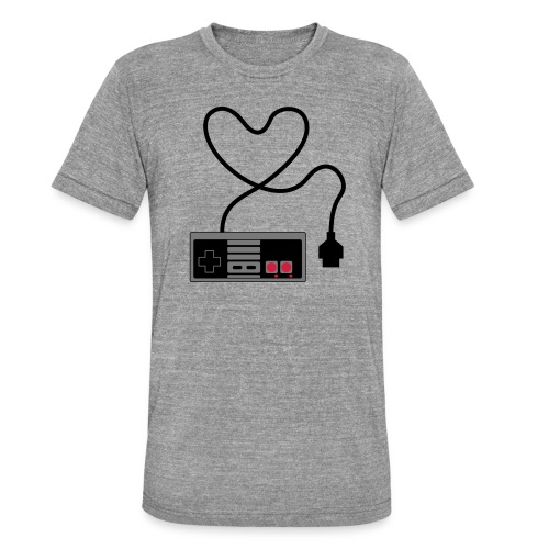 NES Controller Heart - Unisex Tri-Blend T-Shirt by Bella + Canvas