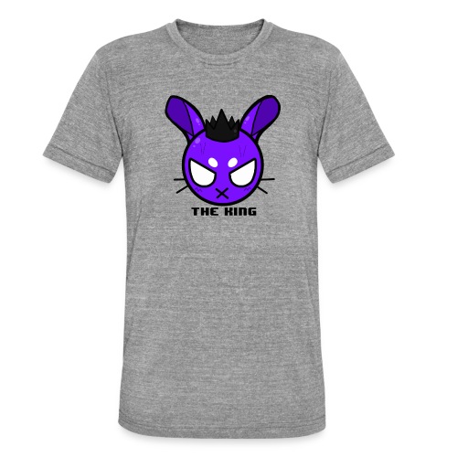 Bunny King Violet - T-shirt Noir - T-shirt chiné Bella + Canvas Unisexe