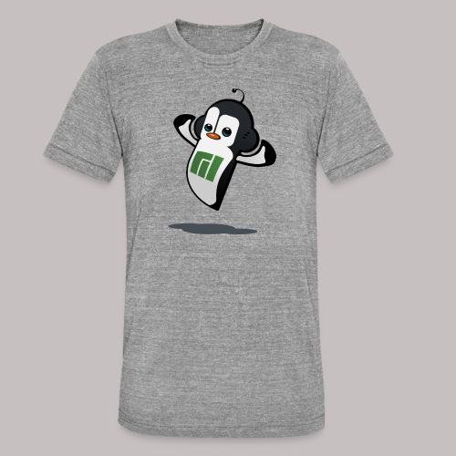 Manjaro Mascot strong left - Unisex Tri-Blend T-Shirt von Bella + Canvas