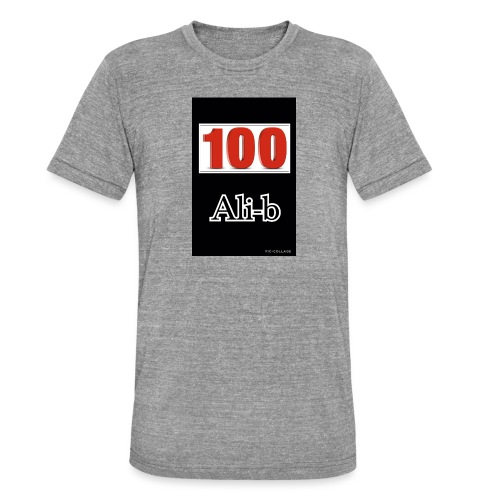 Limited edition Ali-b 100 subscribes merchandise - Unisex Tri-Blend T-Shirt by Bella + Canvas