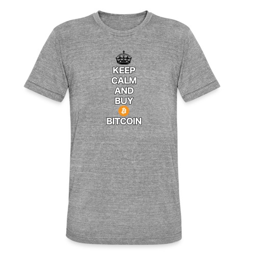 Bitcoin Keep Calm T-Shirt - Unisex Tri-Blend T-Shirt von Bella + Canvas