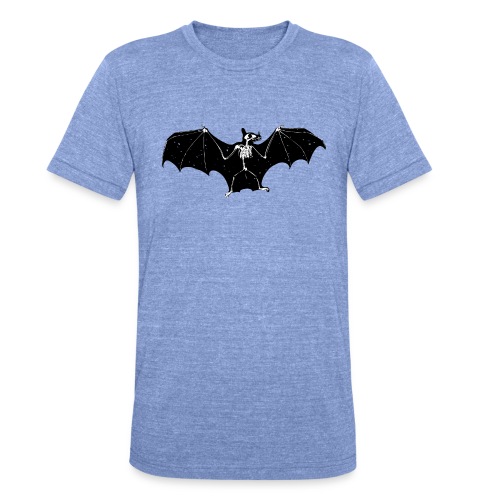 Bat skeleton #1 - Unisex Tri-Blend T-Shirt by Bella + Canvas