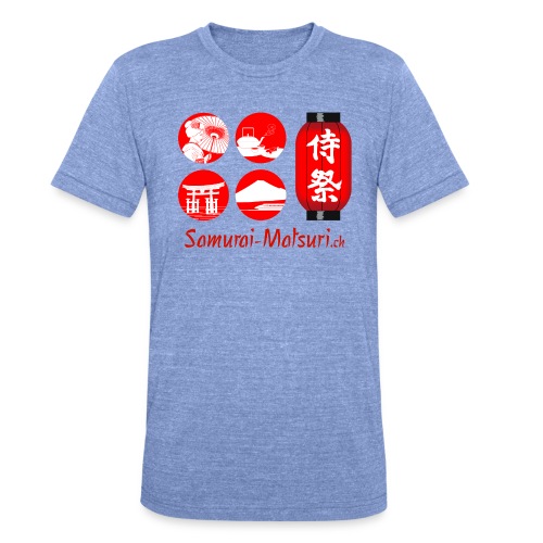 Samurai Matsuri Festival - Unisex Tri-Blend T-Shirt von Bella + Canvas