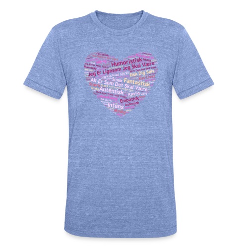 Hjerte - Unisex tri-blend T-shirt fra Bella + Canvas