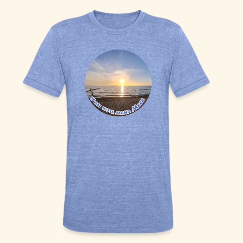 Ostsee beim Sonnenuntergang - Ich will mehr Meer - Unisex Tri-Blend T-Shirt von Bella + Canvas