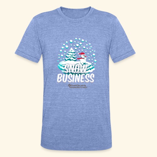 Schneemann Snow Business - Unisex Tri-Blend T-Shirt von Bella + Canvas