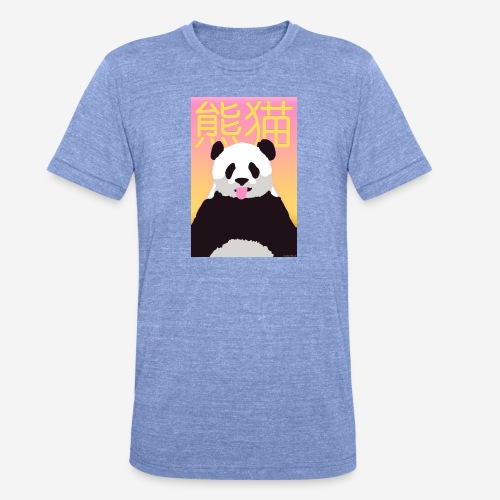 熊猫 Panda - T-shirt chiné Bella + Canvas Unisexe