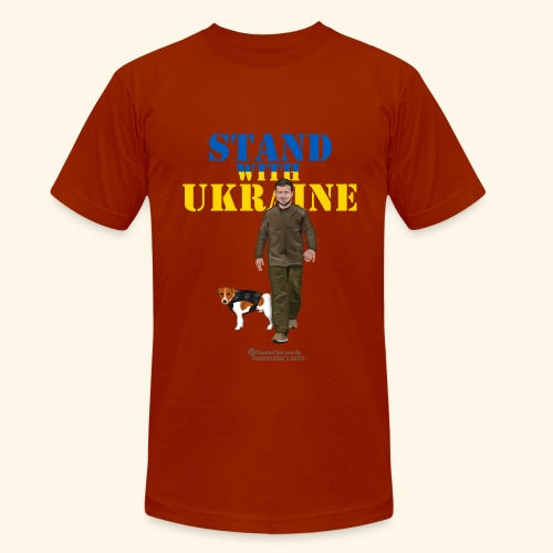 Ukraine Zelensky Patron Stand with Ukraine - Unisex Tri-Blend T-Shirt von Bella + Canvas