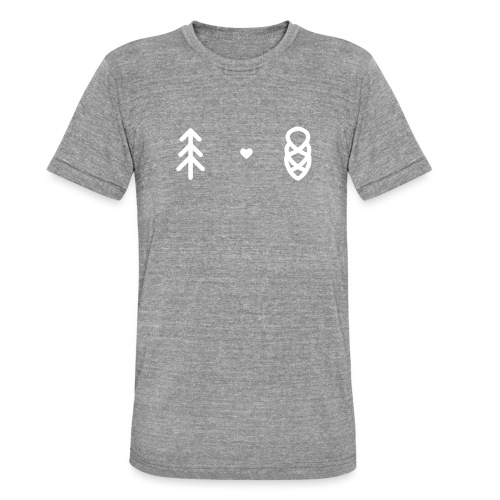 Schwarzwaldliebe minimalistisch Weiß - Unisex Tri-Blend T-Shirt von Bella + Canvas