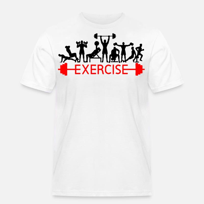 Exercise - Männer Workwear T-Shirt - Weiß