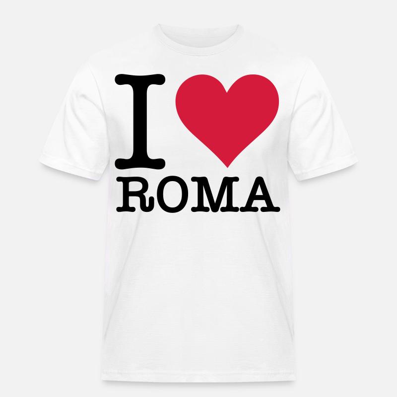 Ich liebe Rom - Männer Workwear T-Shirt - Weiß