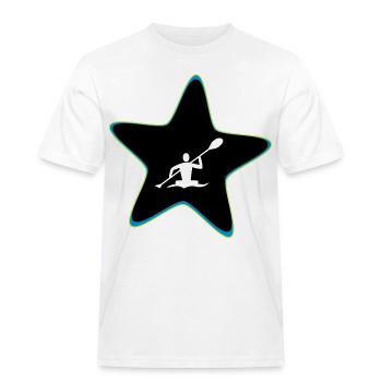 Kajak Stern - Männer Workwear T-Shirt - Weiß - Vorne - AI Model Male 185 dark (185cm)