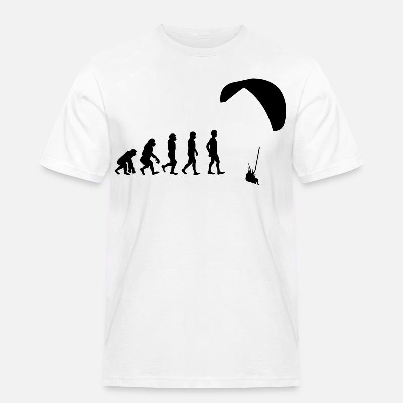 Evolution Gleitschirm - Männer Workwear T-Shirt - Weiß