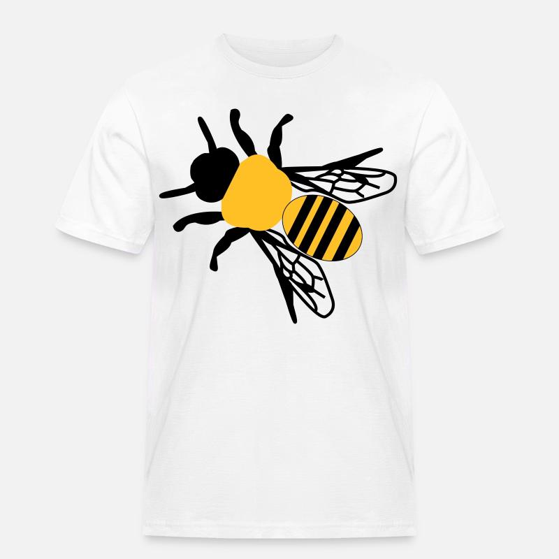 Biene klein - Männer Workwear T-Shirt - Weiß