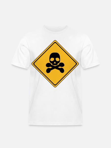Danger Warning Sign # - Men's Workwear T-Shirt - white